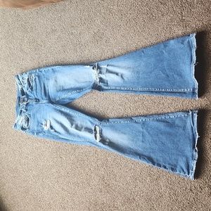 Flying Monkey Mid Rise Flare Jeans